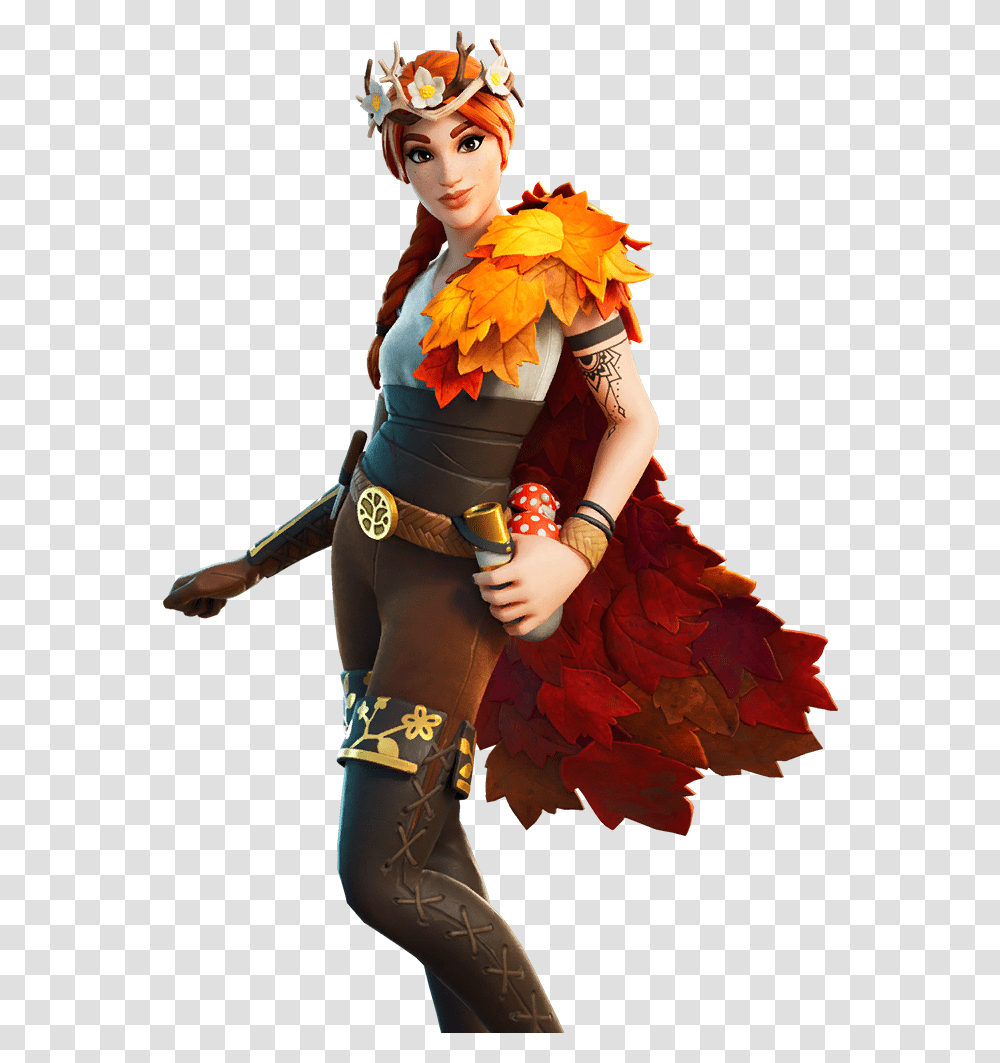 Fortnite The Autumn Queen Skin Outfit Pngs Images Pro Autumn Queen Fortnite Skin, Costume, Clothing, Person, Dance Pose Transparent Png
