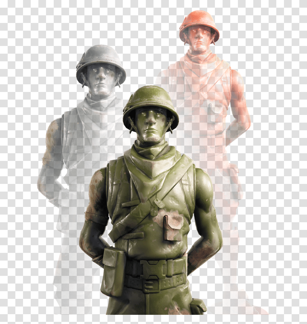 Fortnite Toy Soldier Skin, Helmet, Apparel, Person Transparent Png