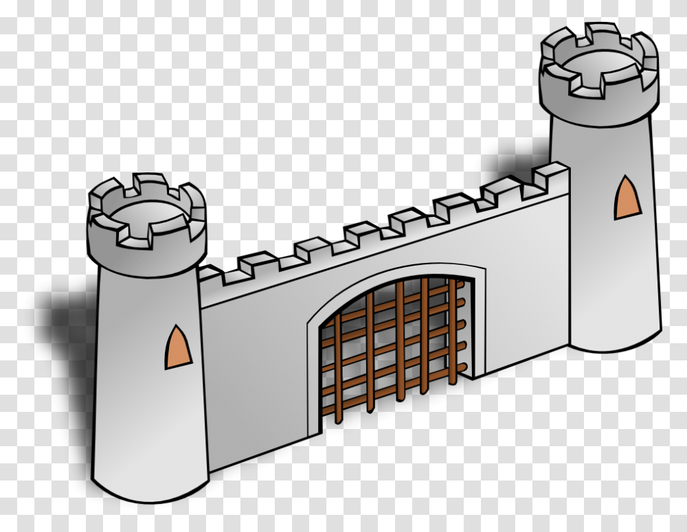 Fortress Drawing Clipart Free Download Gate Clip Art, Tool, Chain Saw Transparent Png