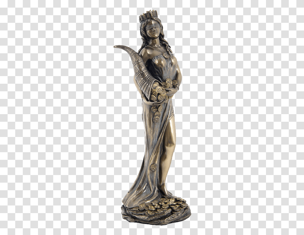 Fortuna Statue Greek Goddess Bia Statue, Sculpture, Bronze, Figurine Transparent Png