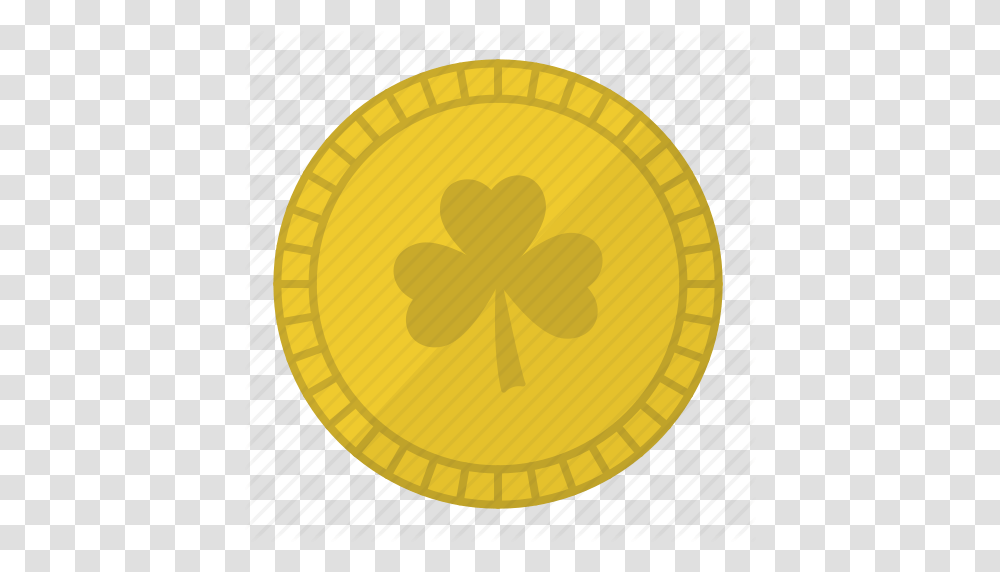 Fortune Gold Coin Irish Luck Lucky Coin Saint Patricks Day Icon, Label, Money Transparent Png