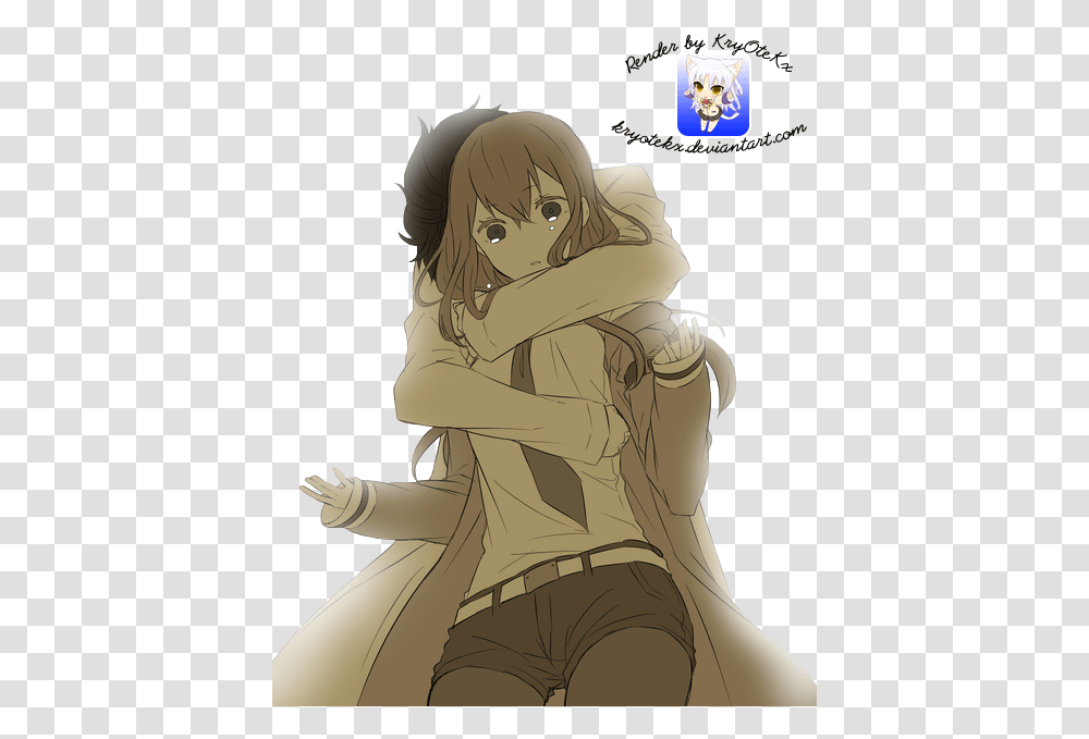 Forum Anime Couple Hug From Behind, Person, Human, Kneeling Transparent Png