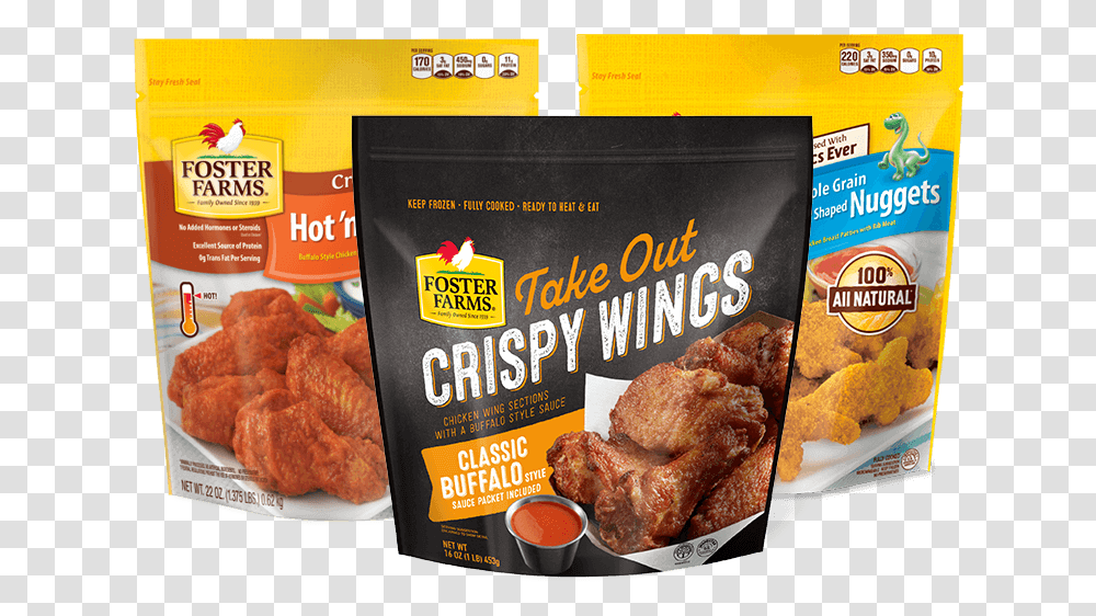 Foster Farms Chicken Wing, Fried Chicken, Food, Nuggets, Bird Transparent Png