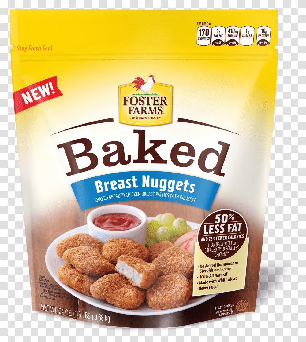 Foster Farms Original Baked Chicken Breast Nuggets Foster Farms Baked Chicken Tenders, Food, Fried Chicken, Flyer, Poster Transparent Png