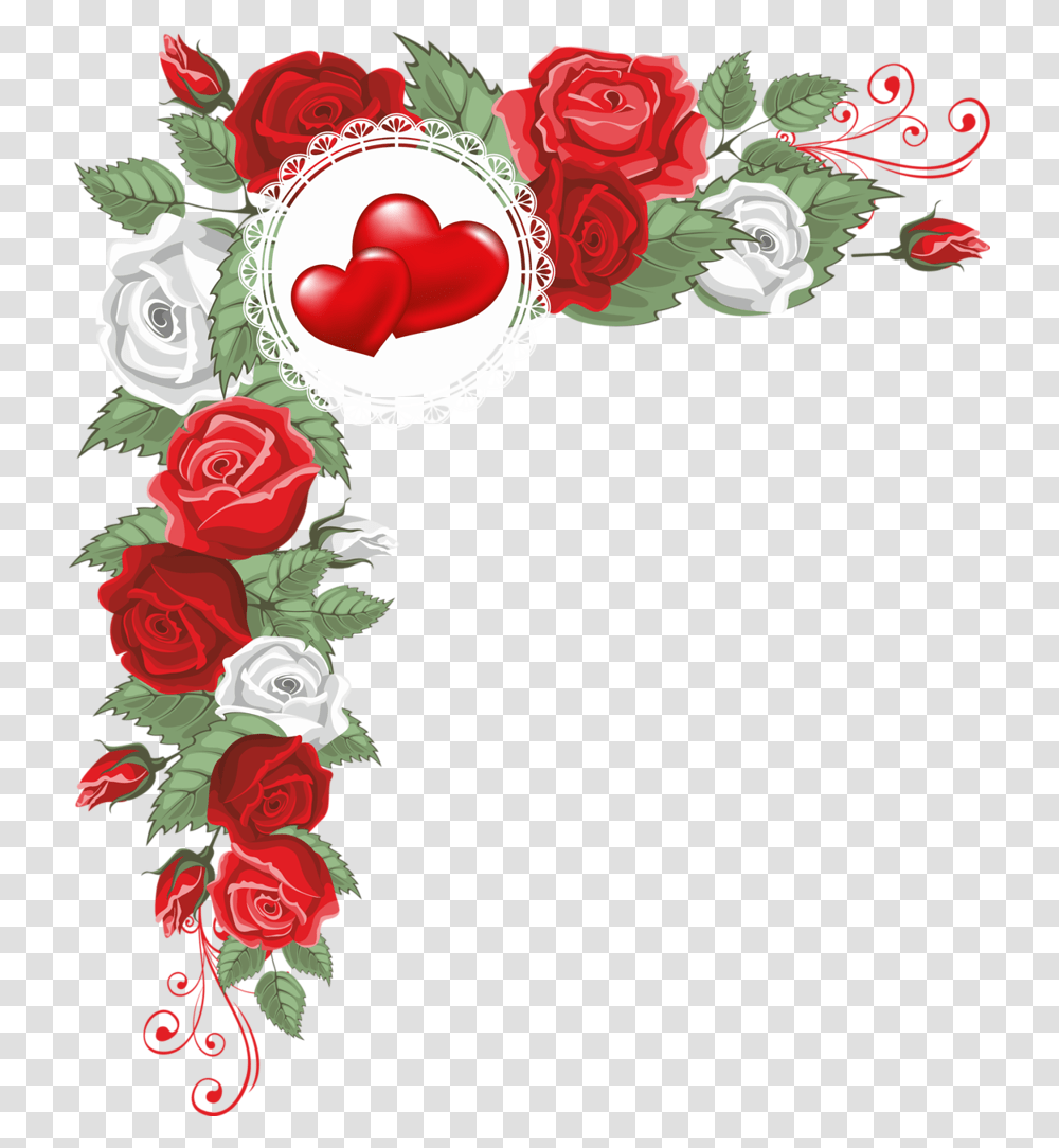 Fotki Border Design Pattern Design Le Net Decorative Hearts And Flowers Border, Floral Design, Plant, Rose Transparent Png