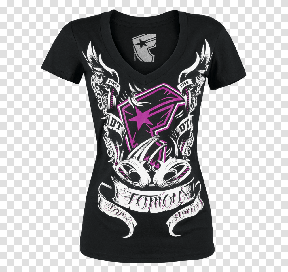 Foto Famous Stars And Straps Victorian Camiseta Mujer Famous Stars And Straps Girls Clothing, Apparel, T-Shirt, Person, Human Transparent Png