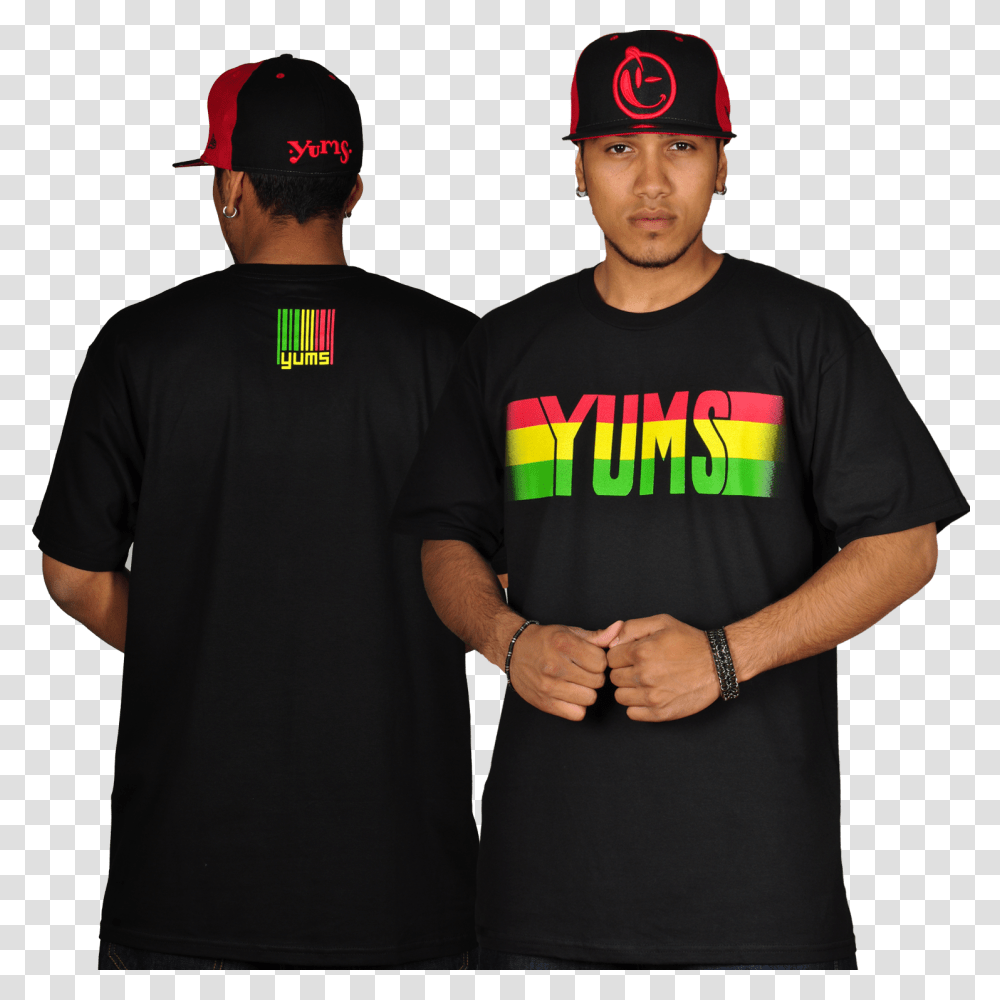 Foto Yums Pathway Rasta T Shirt Negro Active Shirt, Apparel, Person, Human Transparent Png