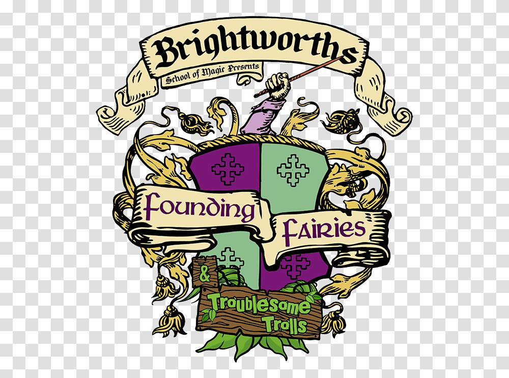 Founding Fairies And Troublesome Trolls Illustration, Label, Poster, Advertisement Transparent Png