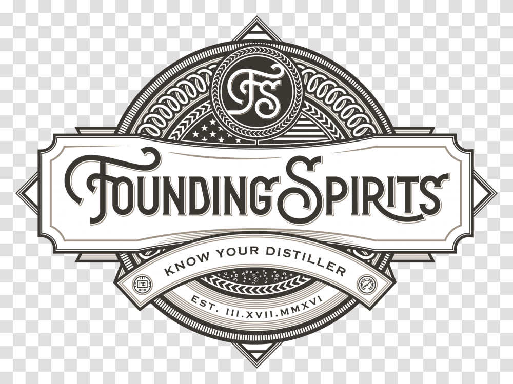 Founding Spirits Logo, Trademark, Label Transparent Png