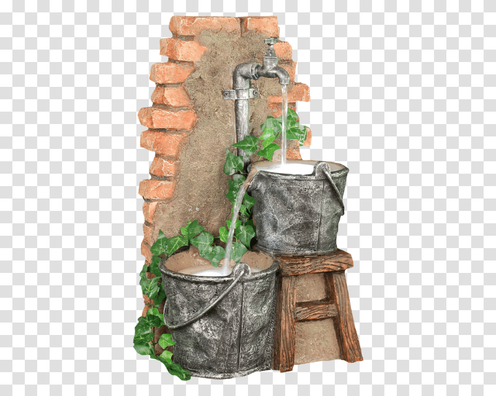 Fountain How Ti Build Brick, Water, Plant, Outdoors, Drinking Fountain Transparent Png