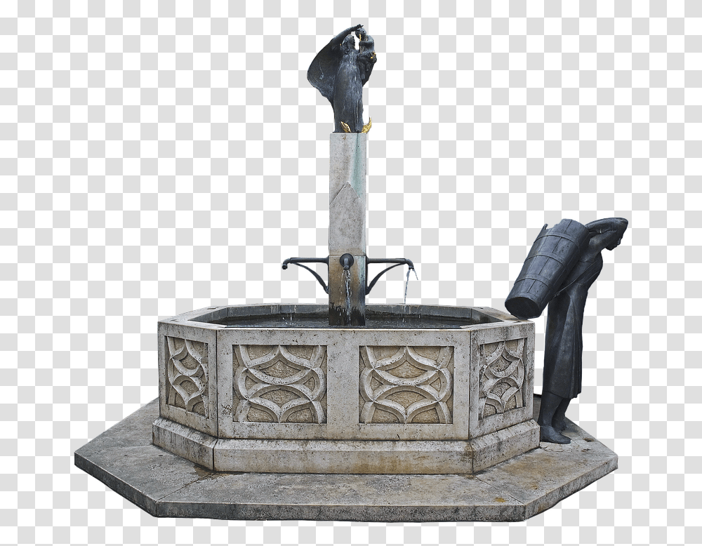 Fountain Of Youth Clipart Statue, Furniture, Tabletop, Tomb, Bed Transparent Png