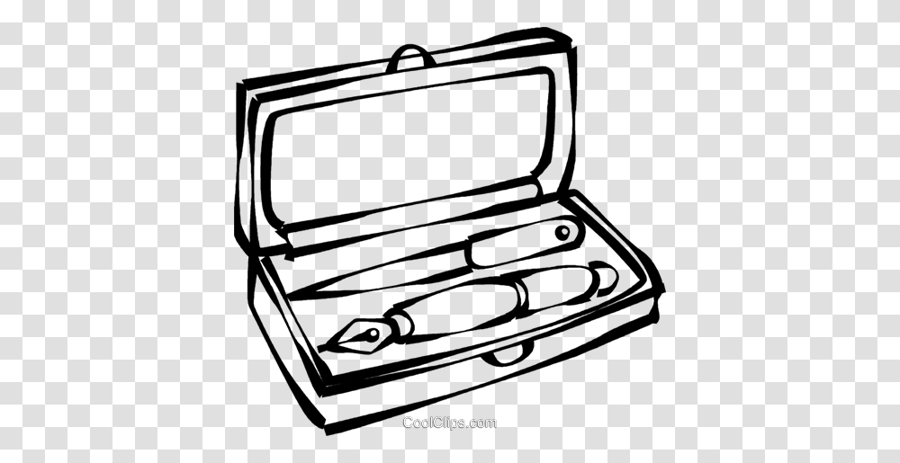 Fountain Pen Set In A Box Royalty Free Vector Clip Art, Bow, Luggage, Briefcase, Bag Transparent Png