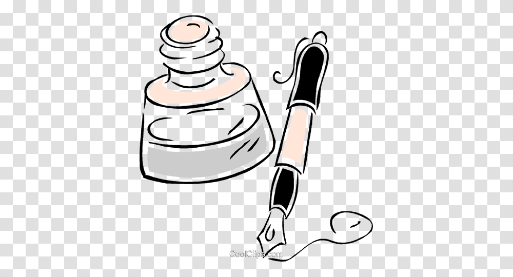 Fountain Pen With Inkwell Royalty Free Vector Clip Art, Bottle, Wedding Cake, Dessert, Food Transparent Png