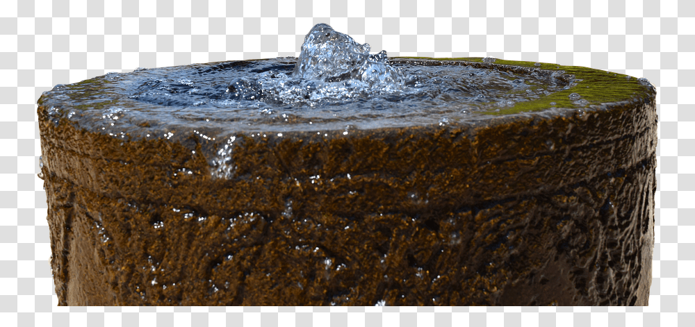 Fountain Water Water Feature Water Fountain Drip Fountain, Plant, Vegetation, Outdoors, Rock Transparent Png