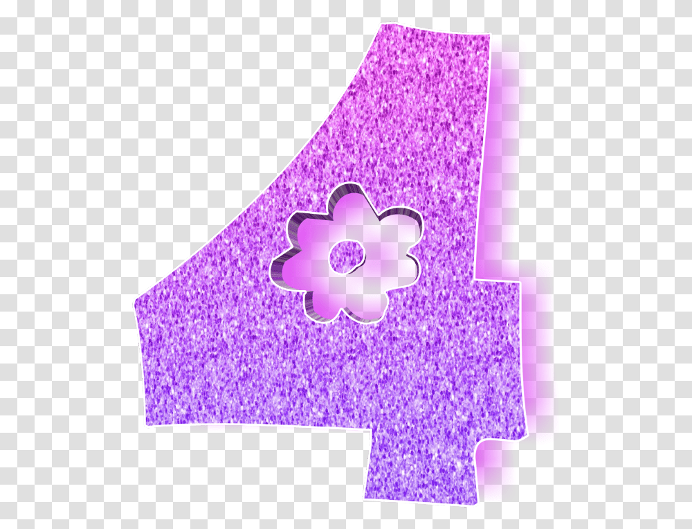 Four 4 Cuatro Number Numbers Number4 Numberfour, Purple, Rug, Light, Passport Transparent Png