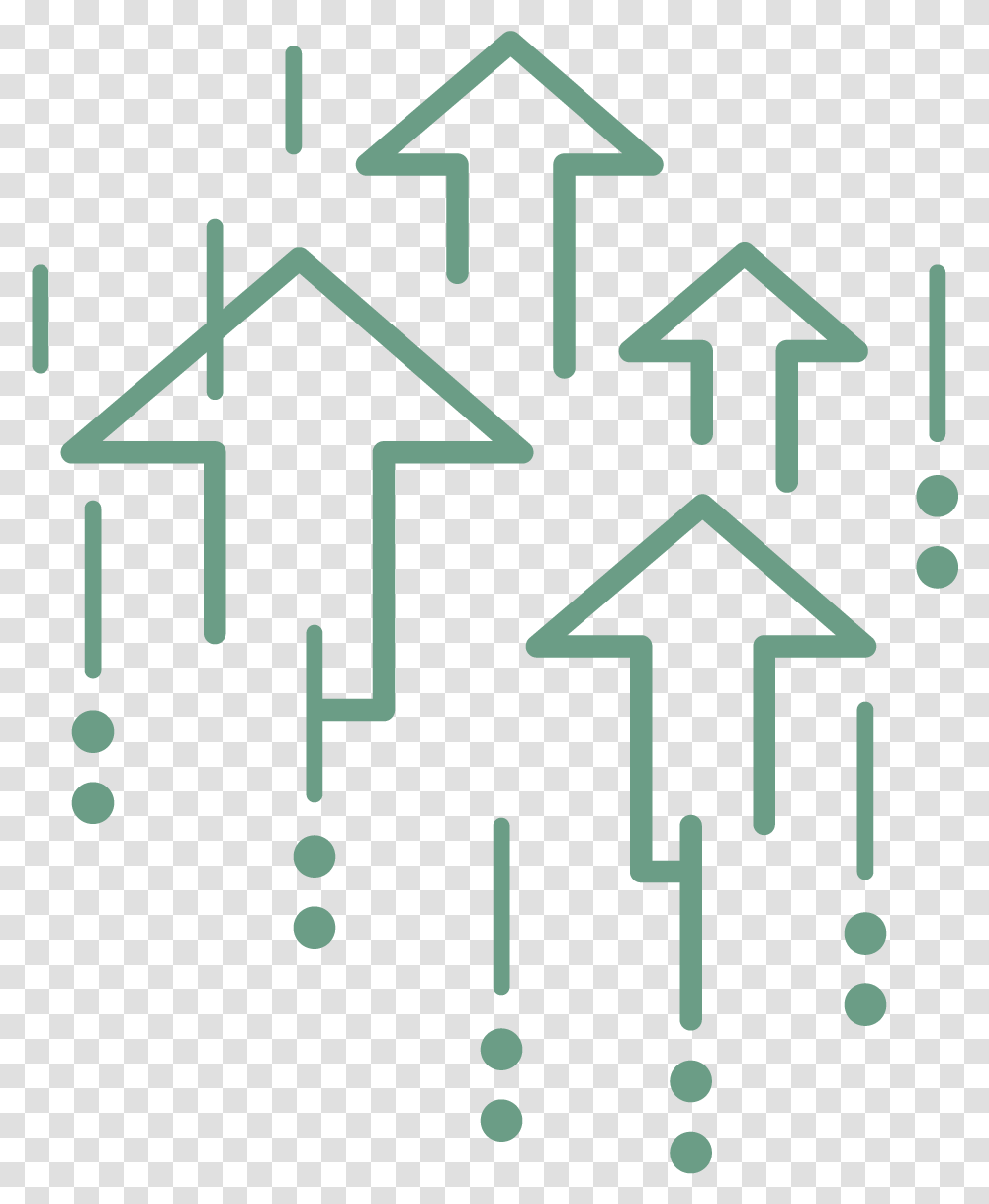 Four Arrows Pointing Up Denoting Kane Business Growth Upskill Icon In Background, Number, Recycling Symbol Transparent Png
