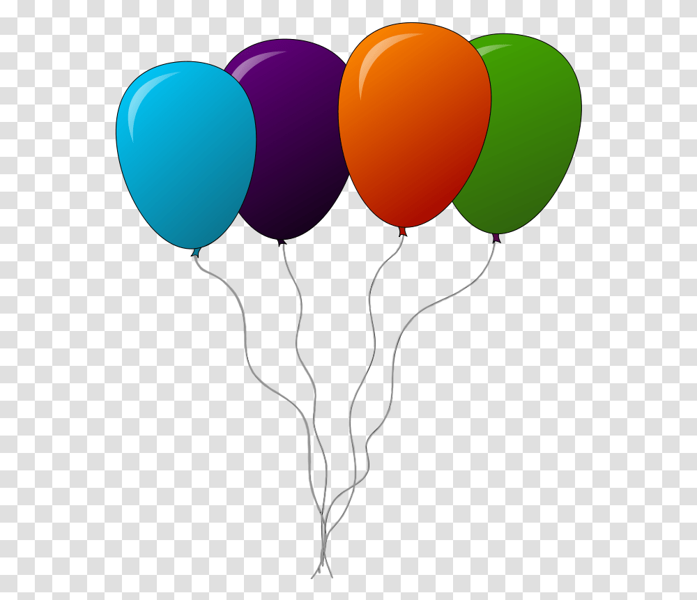 Four Balloons Diffrent Colour Clipart 4 Balloons Clipart Transparent Png
