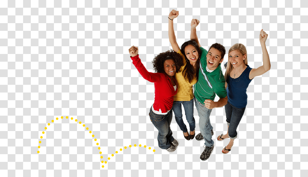Four College Students With Dots Irregular Plural Person People, Shoe, Pants, Female Transparent Png