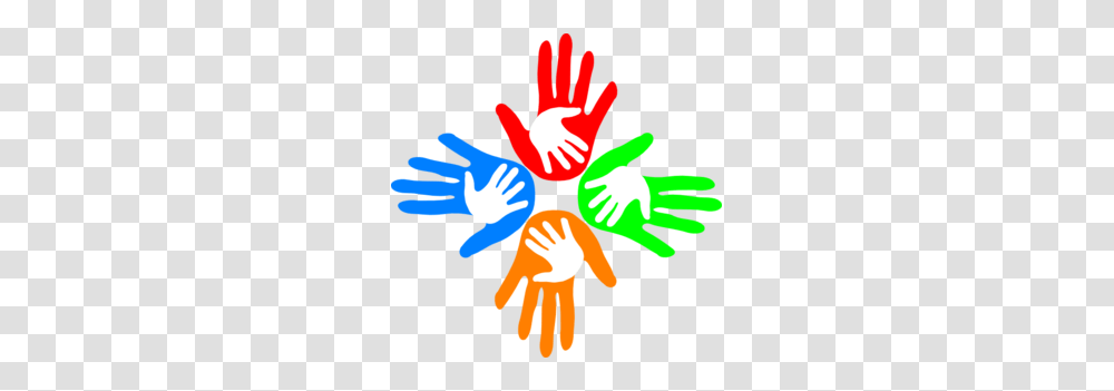 Four Colored Hands Clip Art, Person, Human, Finger Transparent Png