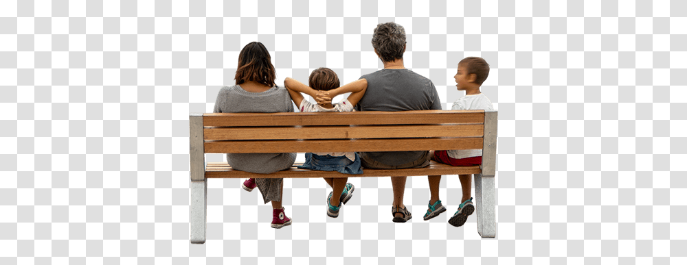 Four Friends Sitting In The Grass Immediate Entourage Sitting On Bench, Furniture, Person, Wood, Clothing Transparent Png