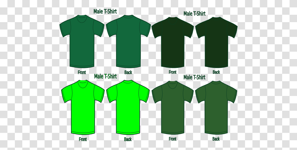 Four Green T Shirts Clip Art, Apparel, T-Shirt Transparent Png