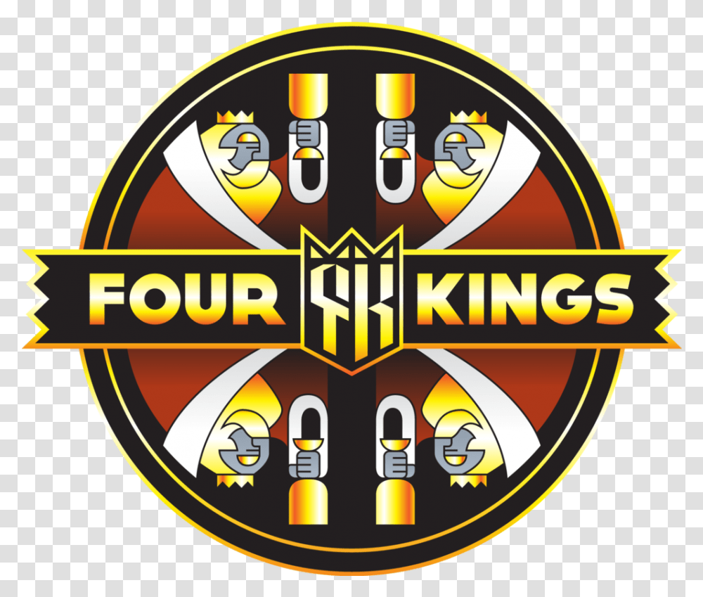 Four Kings Roqdraw Emblem, Pac Man, Poster, Advertisement, Flame Transparent Png