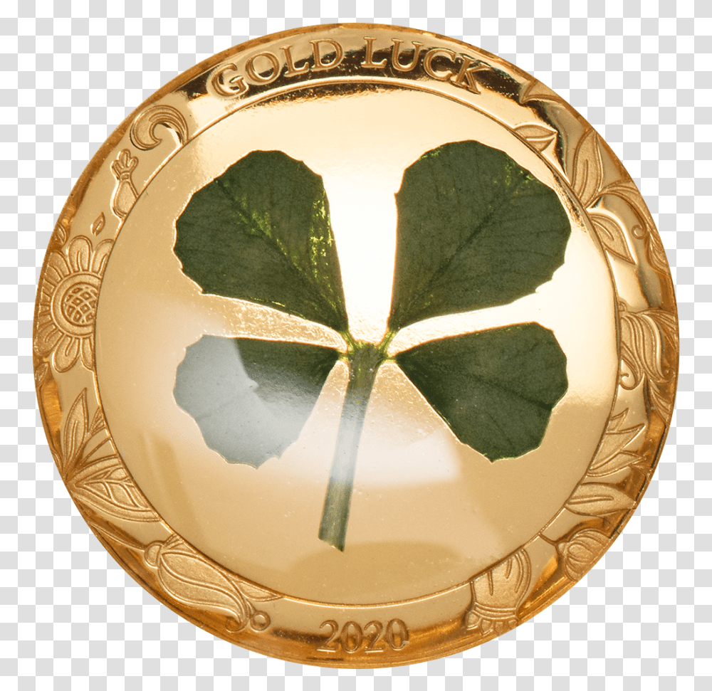 Four Leaf Clover 2020 - Cit Coin Invest Ag Palau 1 Dollar 2020, Gold, Gold Medal, Trophy Transparent Png