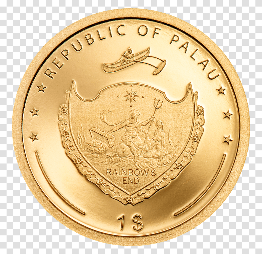 Four Leaf Clover 2020 - Cit Coin Invest Ag Palau 1 Dollar 2020, Gold, Money, Clock Tower, Architecture Transparent Png