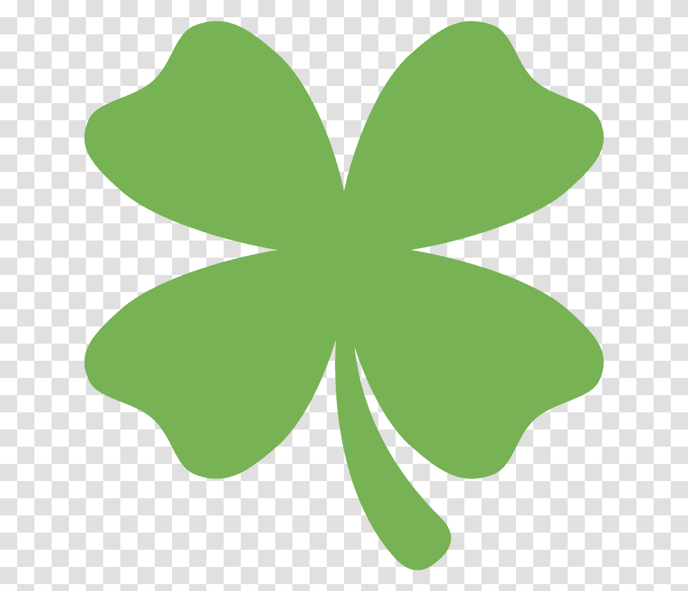 Four Leaf Clover Emoji Meaning With Four Leaf Clover Emoji, Green, Plant, Pattern, Flower Transparent Png