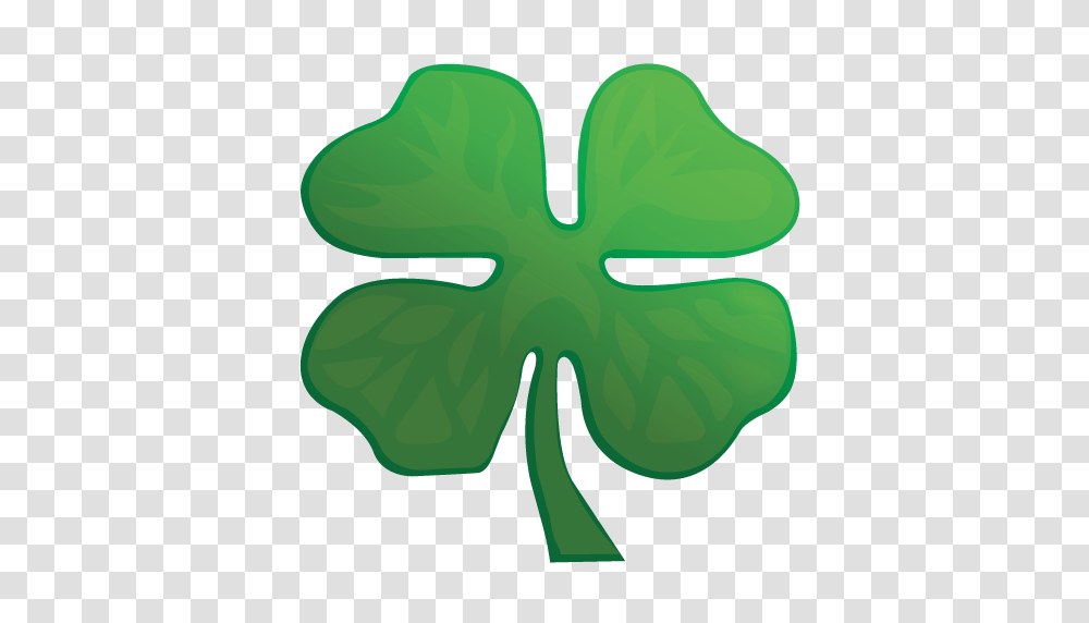 Four Leaf Clover Emojimantra, Green, Plant, Vegetable, Food Transparent Png