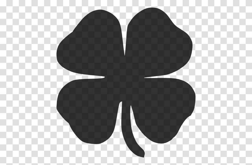 Four Leaf Clover Outline Group With Items, Stencil, Silhouette, Heart Transparent Png