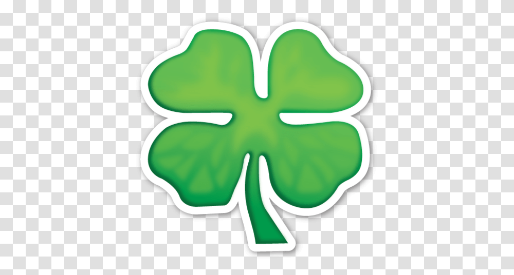 Four Leaf Clover Plant Emoji Sticker, Food, Vegetable, Green, Soil Transparent Png