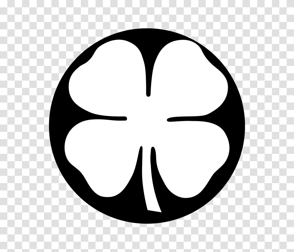 Four Leaf Clover, Stencil, Silhouette, Flower, Plant Transparent Png