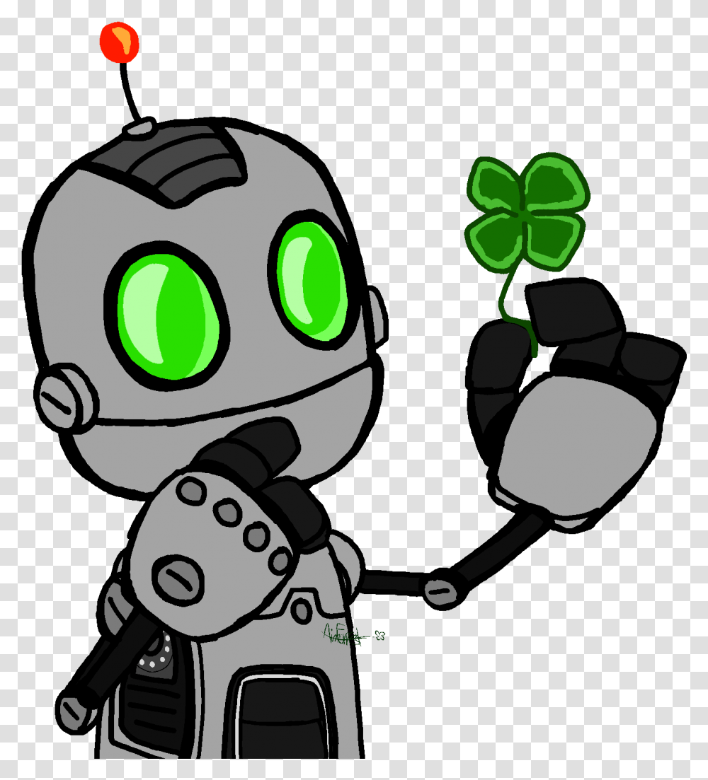 Four Leaf Clover - Weasyl Cartoon, Robot Transparent Png