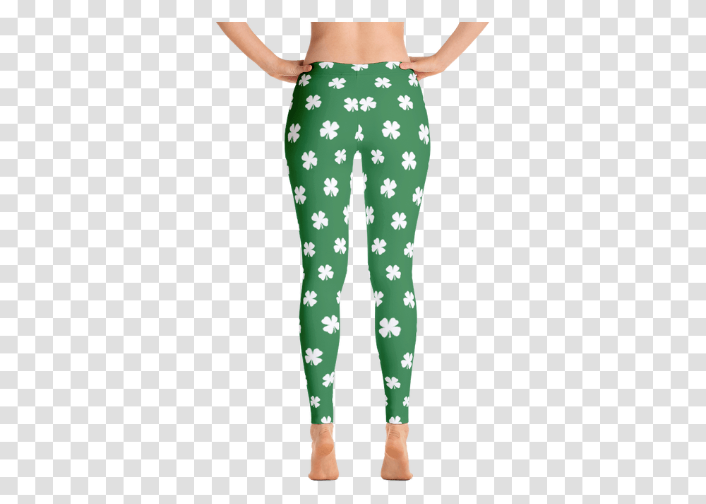 Four Leaf Clover White Women's Allover Leggings By Readygolf Clover Golf, Pants, Clothing, Apparel, Tights Transparent Png