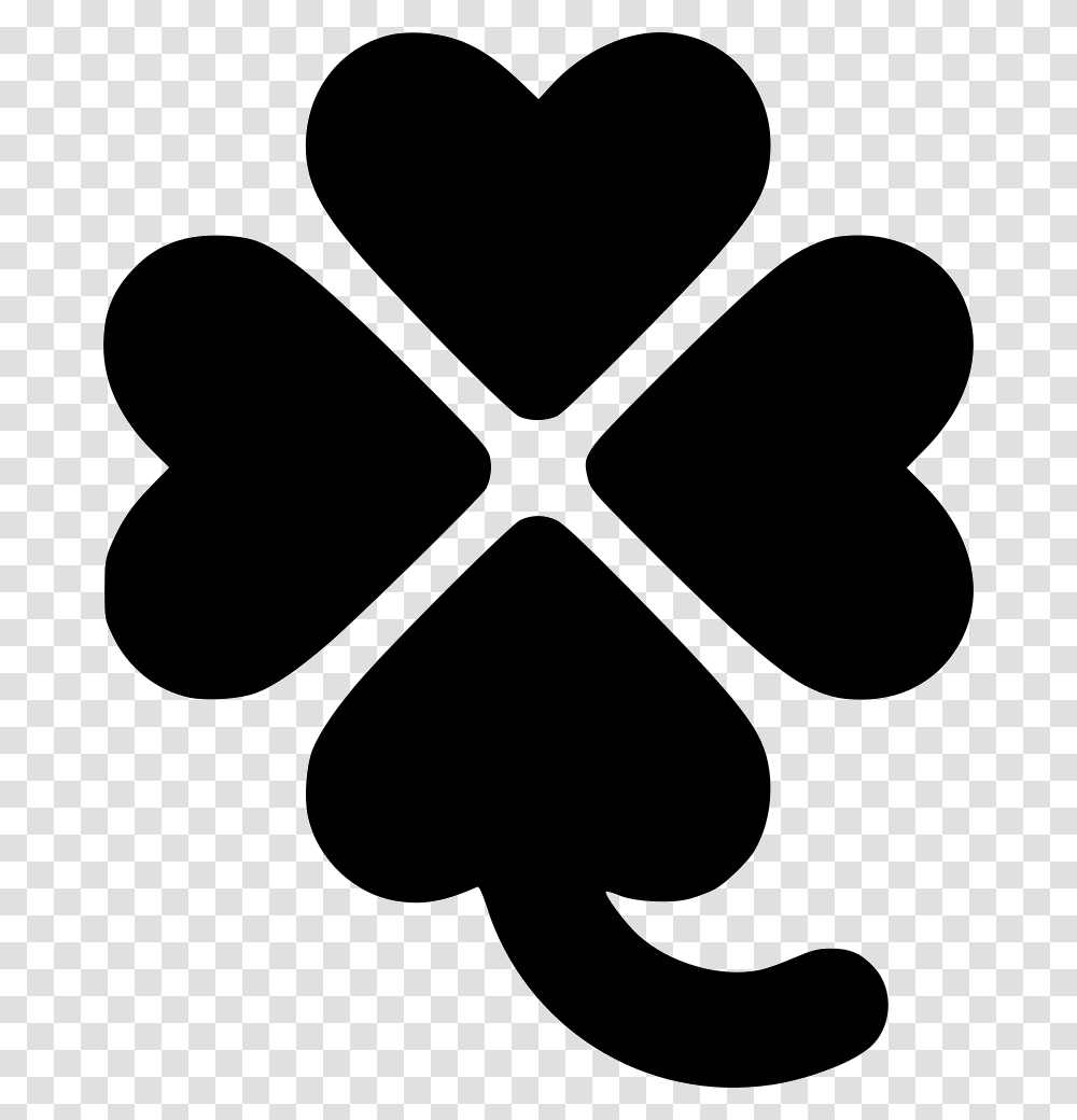 Four Leaved Shamrock Lucky, Stencil, Silhouette, Baseball Cap, Hat Transparent Png