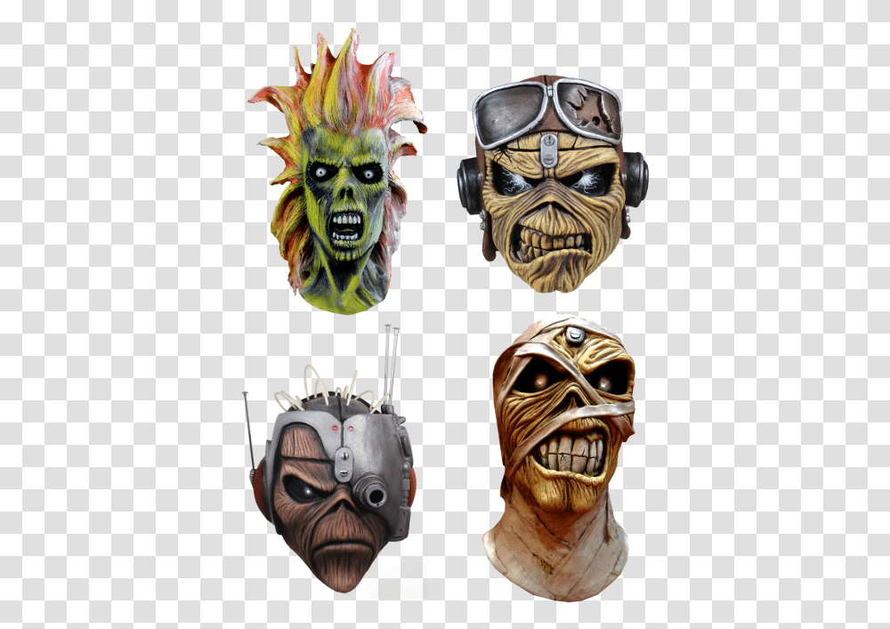 Four New Eddie Masks For Halloween Released By Iron Maiden Iron Maiden Mask, Sunglasses, Accessories, Head, Face Transparent Png