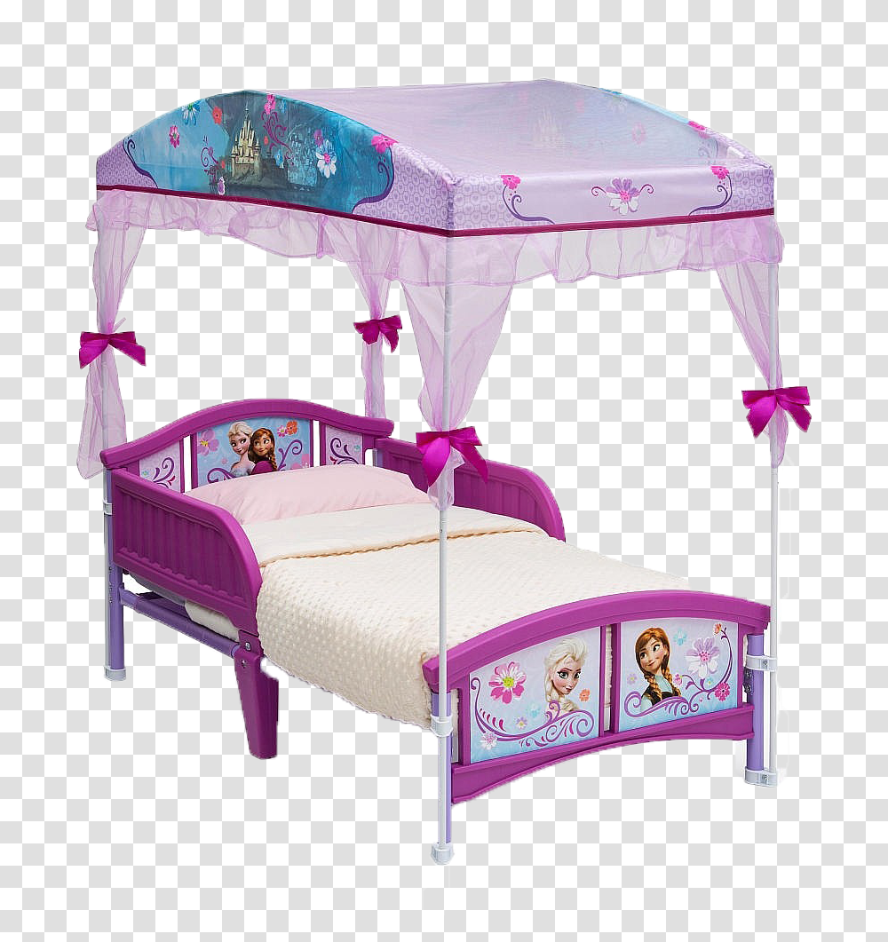 Four Poster Bed Free Pic Purple Frozen Bed With Canopy, Furniture, Crib, Cradle, Tent Transparent Png