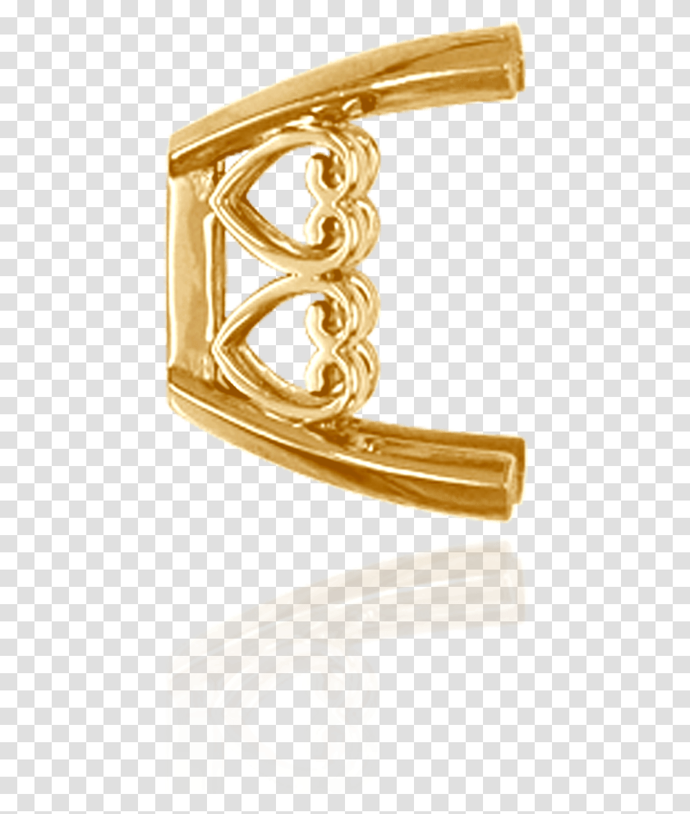 Four Prong Emerald Shape Heart Design Fancy Settings Emblem, Brass Section, Musical Instrument, Horn, Gold Transparent Png
