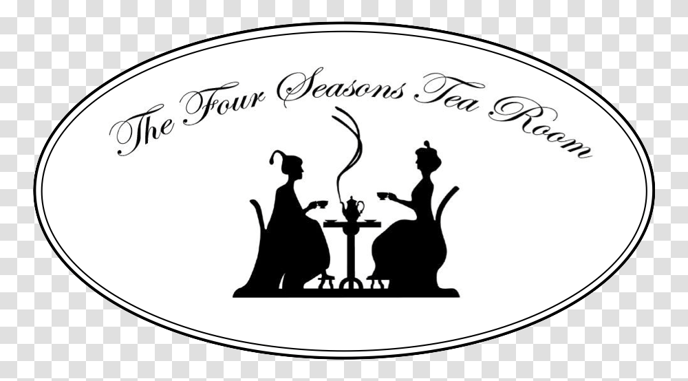 Four Seasons Tea Room Logo, Silhouette, Stencil, Label Transparent Png