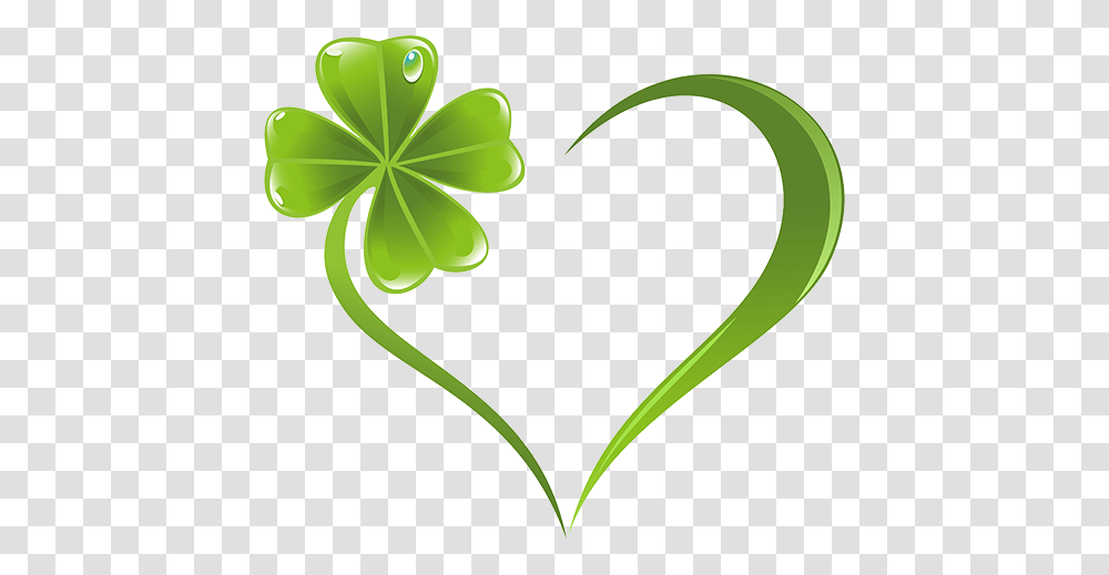 Fourleaf Clover Tattoo Heart Plant For St Patricks Girly, Green, Symbol, Floral Design, Pattern Transparent Png