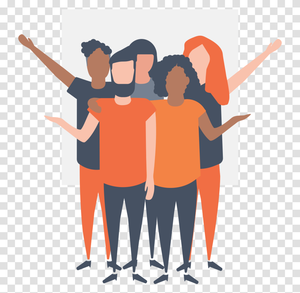 Fourth Floor Creative Illustration, Person, People, Crowd, Hand Transparent Png