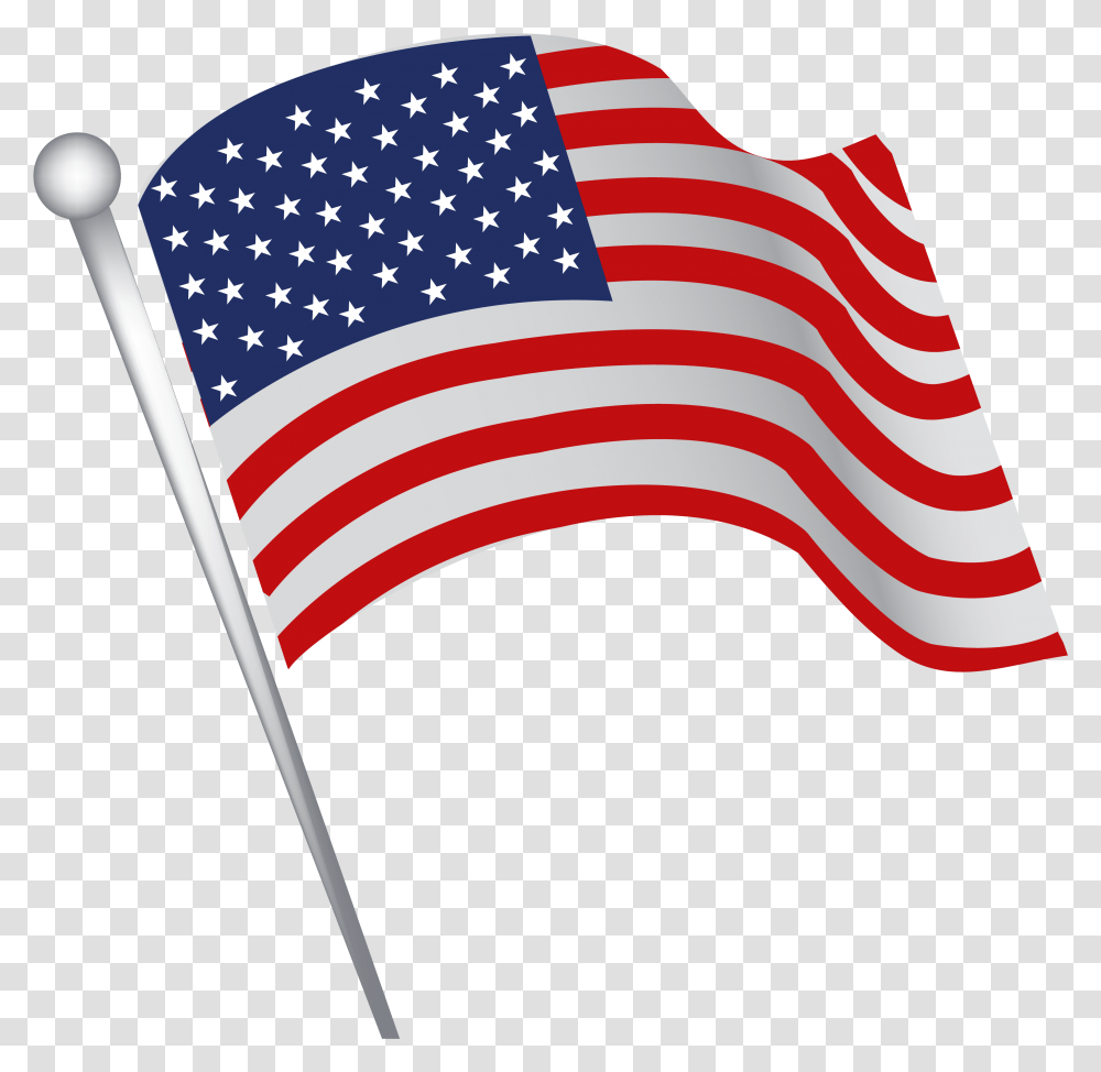 Fourth Of July Banner Clipart Wavy Flag Clip Art, American Flag Transparent Png