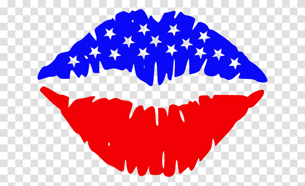 Fourth Of July Lips Svg, Star Symbol, Hand, Mouth Transparent Png