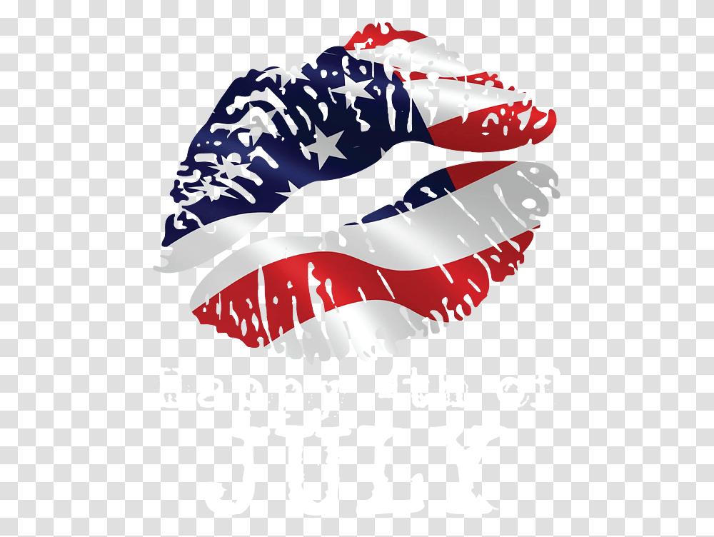 Fourth Of July Sexy American Flag Lips For 4th Baby Onesie American, Poster, Advertisement, Symbol, Text Transparent Png