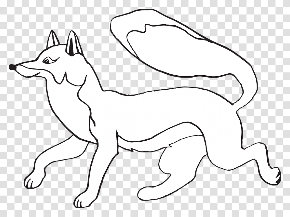 Fox Black And White Fox Free Vector Graphics On Pixabay Running Fox Clipart Black And White, Animal, Reptile, Horse, Mammal Transparent Png
