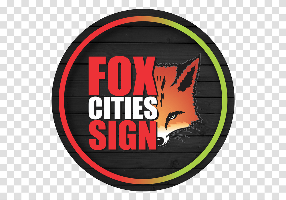 Fox Cities Sign Signs And Lighting Menasha Wi Red Fox, Text, Label, Word, Bird Transparent Png