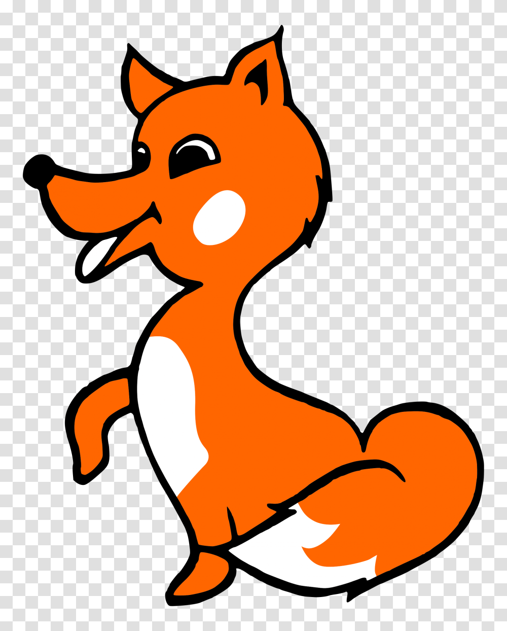 Fox Clip Art Image Black, Animal Transparent Png