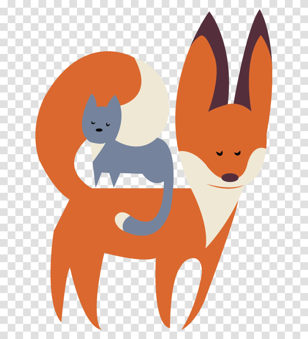 Fox Clipart Cat Fox And Cat Cartoon, Mammal, Animal, Pet Transparent Png