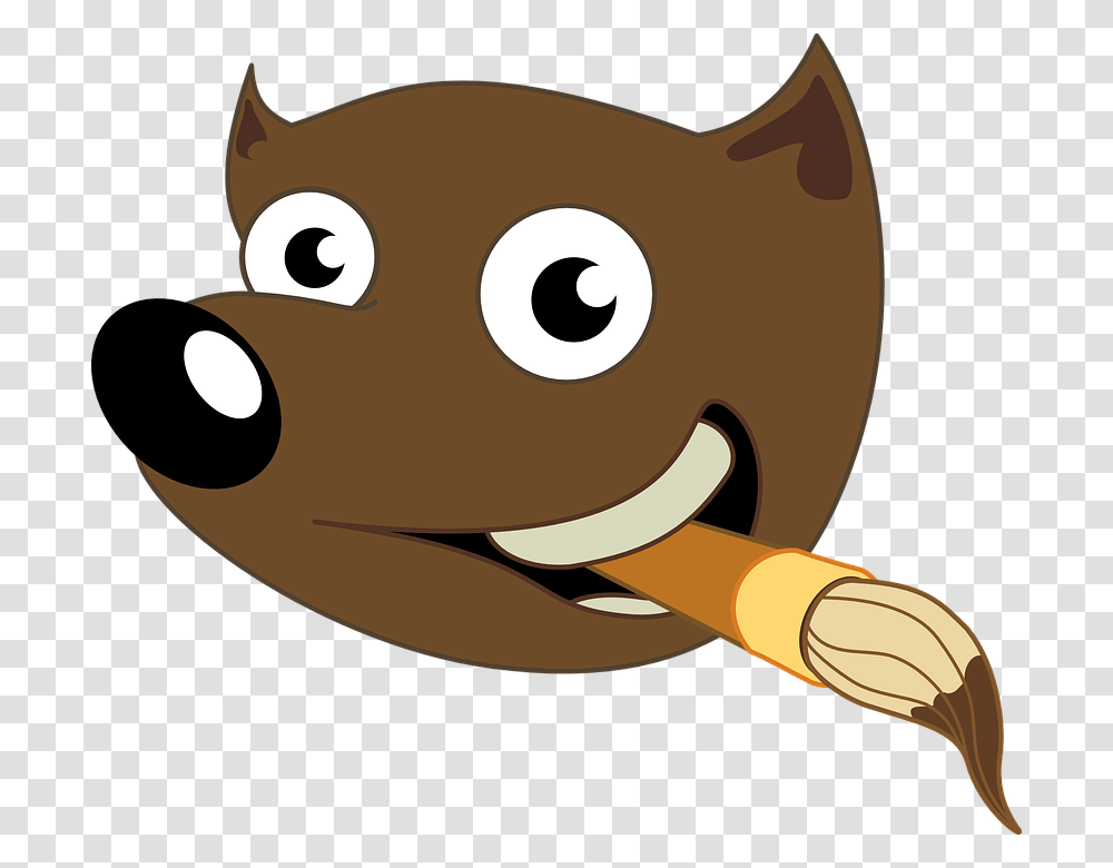 Fox Dog Gimp Mascot Brush Animal Logo Logo Gimp, Label, Scissors, Blade Transparent Png